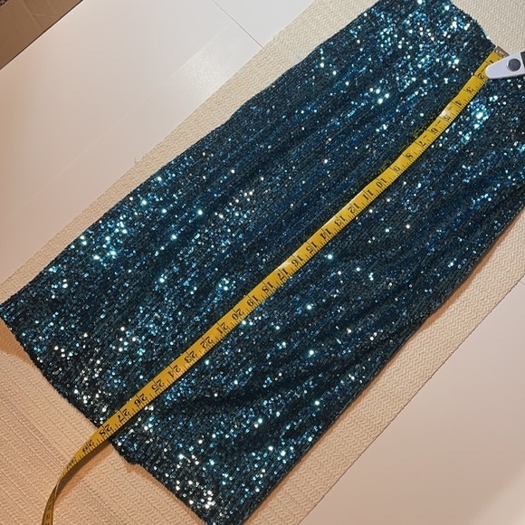 New Blue Sequined skirt Made in Italy Compagnia Italiana Made in Italy  42 Small - Picture 6 of 12
